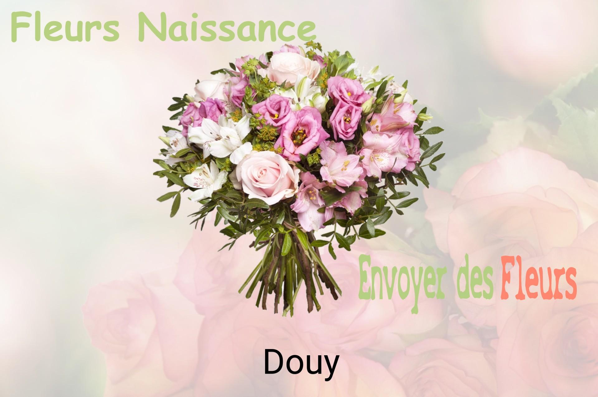 Bouquet de fleurs de naissance livré à Douy
